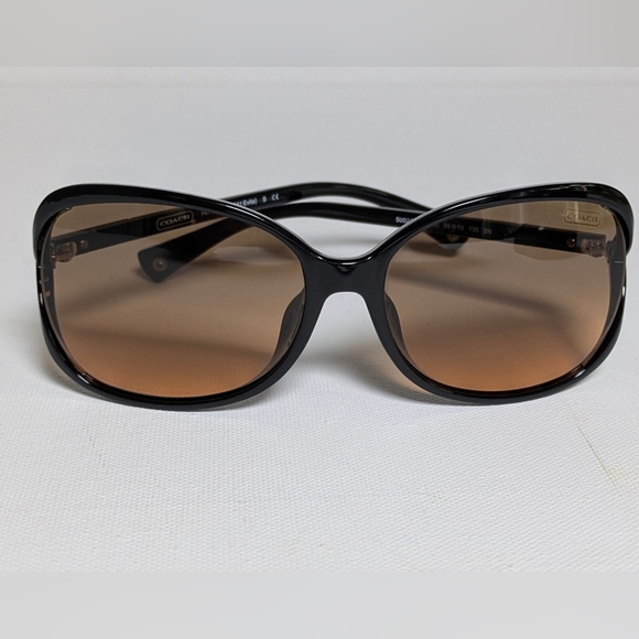 Coach Women\'s Black Oversized Brown lenses Size 59 EUC With Case main image 6